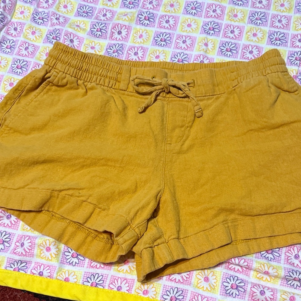 Old Navy Women's High Waist Yellow Shorts
